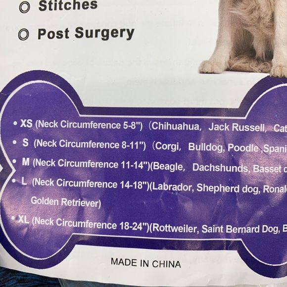 Midog Pet Collar Inflate Blue Large After Surgury Protective Cone Recover 3117 - Picture 6 of 10